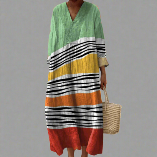 Coastal Stripes Maxi Dress - Lightweight Comfort & Effortless Summer Style