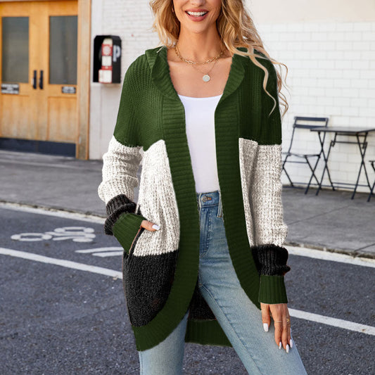 Color Block Long Cardigan - Cozy, Stylish Layering for All Seasons
