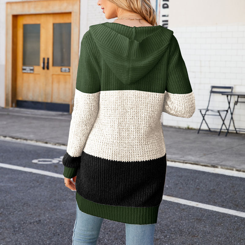 Color Block Long Cardigan - Cozy, Stylish Layering for All Seasons