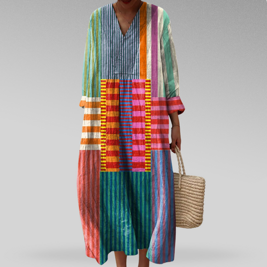 Colorblock Breeze Maxi Dress - Stylish Long Dress for Women, All-Day Comfort