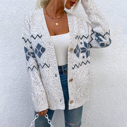 Cozy Black Cardigan - Warm Long Knitwear for Women with Pockets