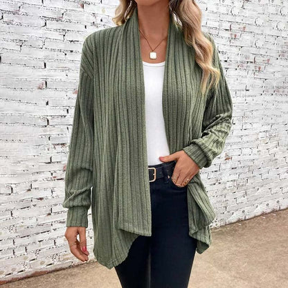 Cozy Long Cardigan - Soft Cotton-Acrylic Blend for All Seasons