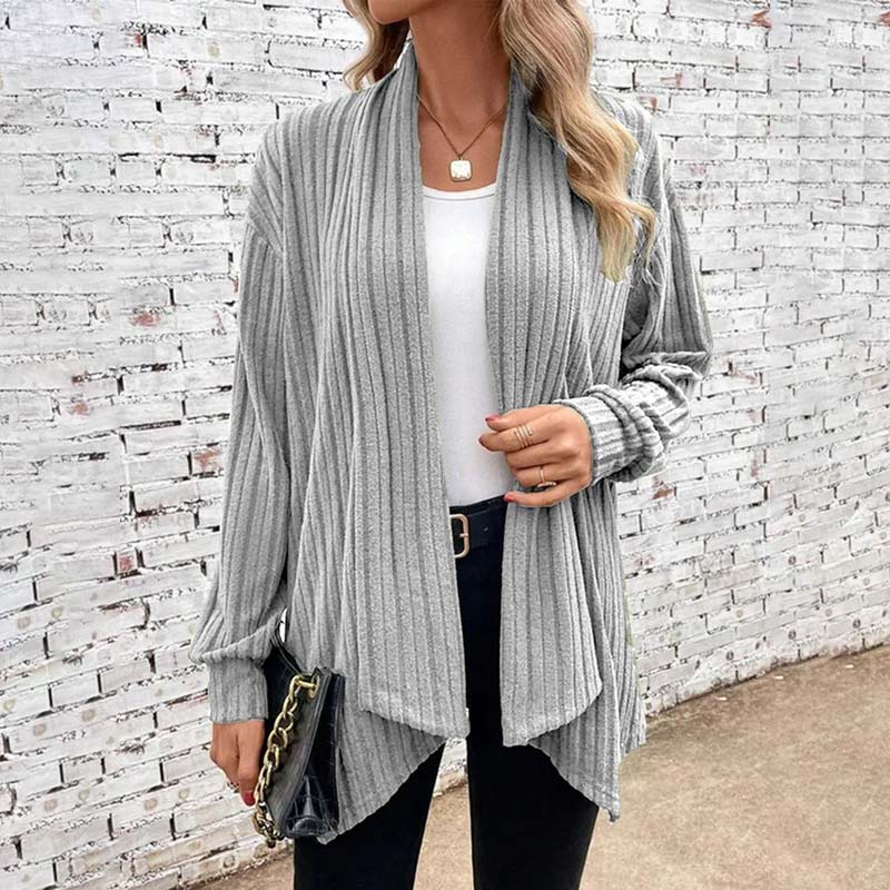 Cozy Long Cardigan - Soft Cotton-Acrylic Blend for All Seasons