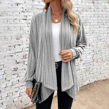 Cozy Long Cardigan - Soft Cotton-Acrylic Blend for All Seasons