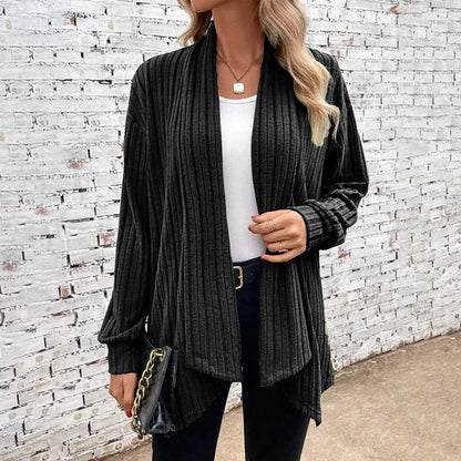 Cozy Long Cardigan - Soft Cotton-Acrylic Blend for All Seasons