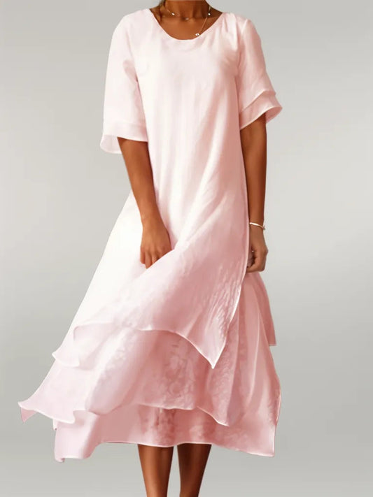 Dahlia Dress - Elegant Short Sleeve Summer Dress for All Occasions