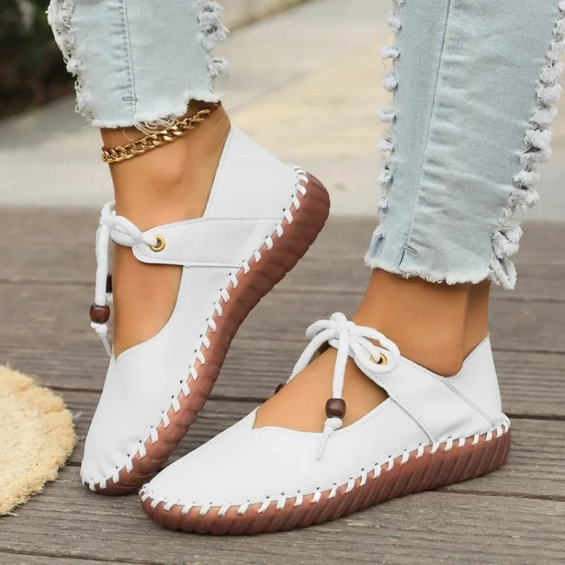 Elara Black Flats - Cloud-Like Comfort & Breathable Vegan Leather