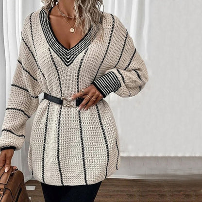 Casual Striped Knit Pullover | Stylish and Comfortable Sweater
