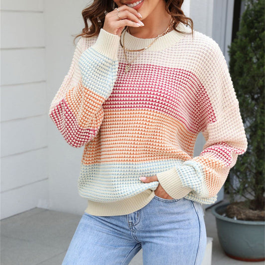 Sophie – Colour Block Knit Jumper