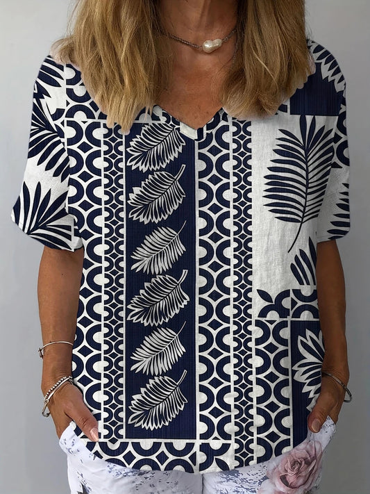 Tucson Twist Blouse - Lightweight Comfort & Flattering V-Neck Design
