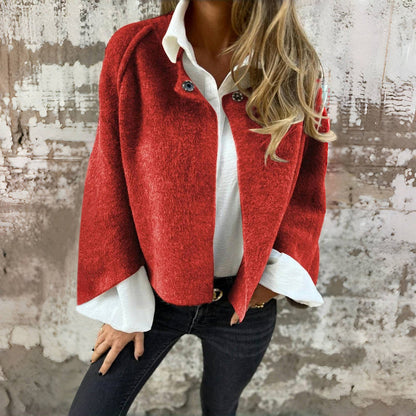 Vintage Casual Jacket - Soft Cotton-Cashmere Blend for All Seasons