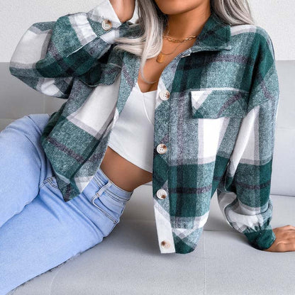 Vintage Checkered Jacket - Cozy Style for All Seasons
