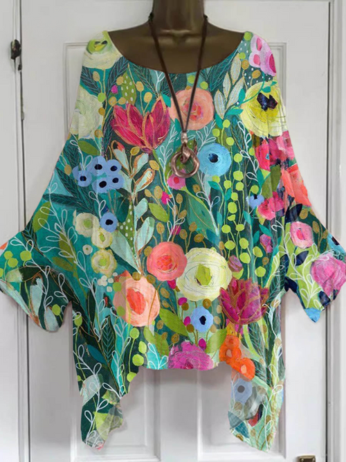 Women's Floral Print Blouse - Lightweight Comfort for Everyday Wear