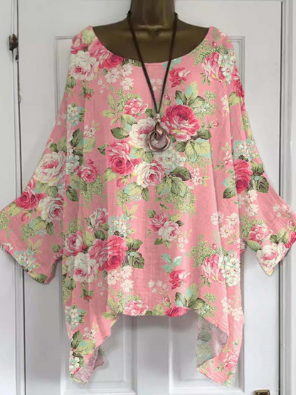 Women's Floral Top - Comfortable Blouse for Casual Elegance