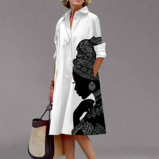 Women's Knee-Length Dress - Elegant & Comfortable Cocktail Style