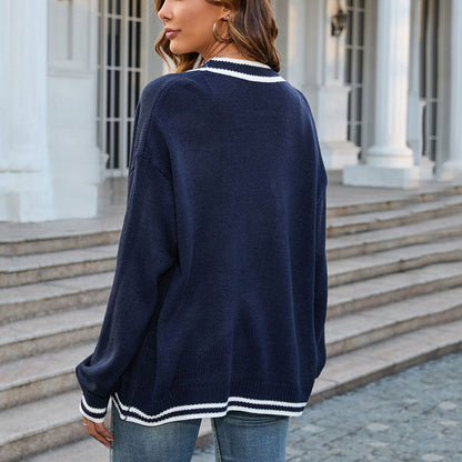 Women's Long Cardigan - Cozy Cotton-Acrylic Blend for Versatile Style