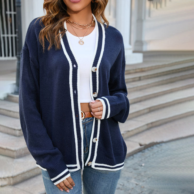 Women's Long Cardigan - Cozy Cotton-Acrylic Blend for Versatile Style