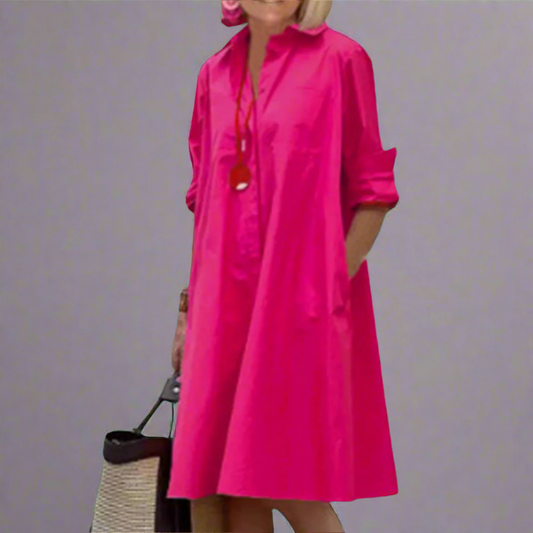 Women's Long Sleeve Shirt Dress - Effortless Style For Any Occasion