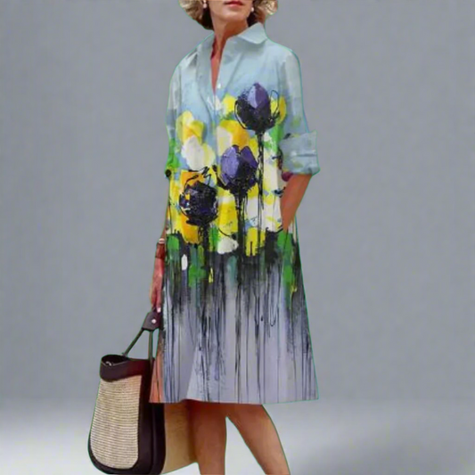 Women's Midi Dress - Effortless Elegance for Summer Occasions