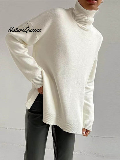 Women's Turtleneck Sweater - Cozy Knitwear for Stylish Autumn Looks