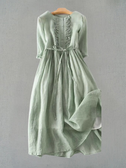 Women's Vintage-Inspired Dress - Comfortable Summer Style & Versatility