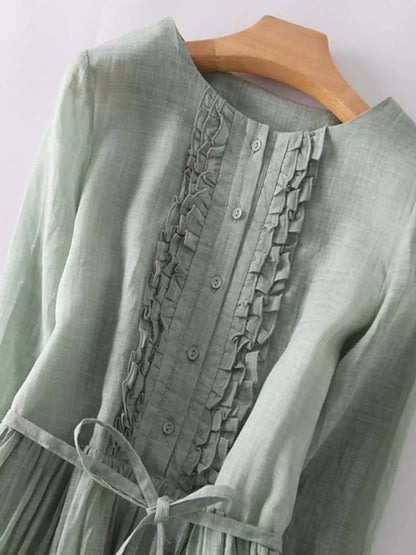 Women's Vintage-Inspired Dress - Comfortable Summer Style & Versatility