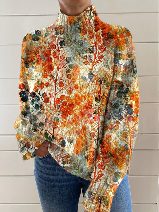 Women's Vintage Turtleneck Sweater - Lightweight, Breathable & Stylish
