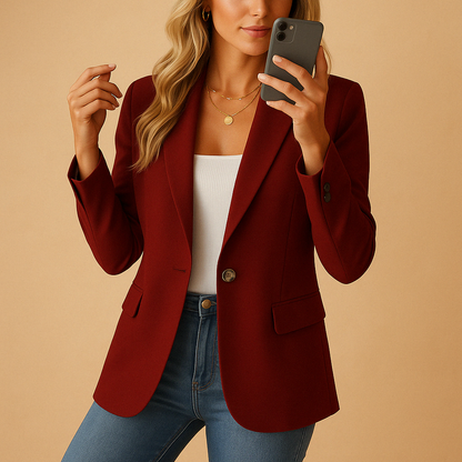 Yara Womens Blazer - Stylish Black Blazer for Women with Tailored Fit
