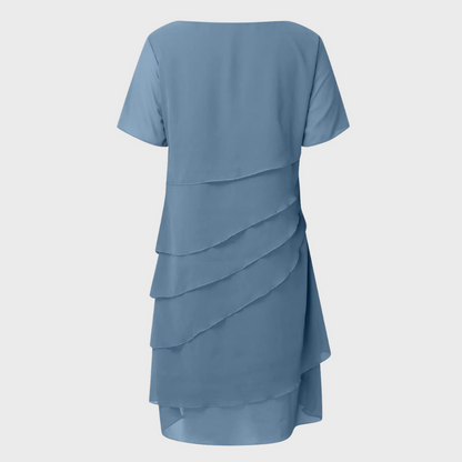 Womens Dress - Elegant Chiffon Summer Wedding Guest & Cocktail Style