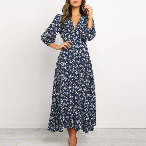 Womens Dress - Elegant Floral Maxi for Wedding Guests & Summer Events