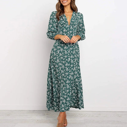 Womens Dress - Elegant Floral Maxi for Wedding Guests & Summer Events