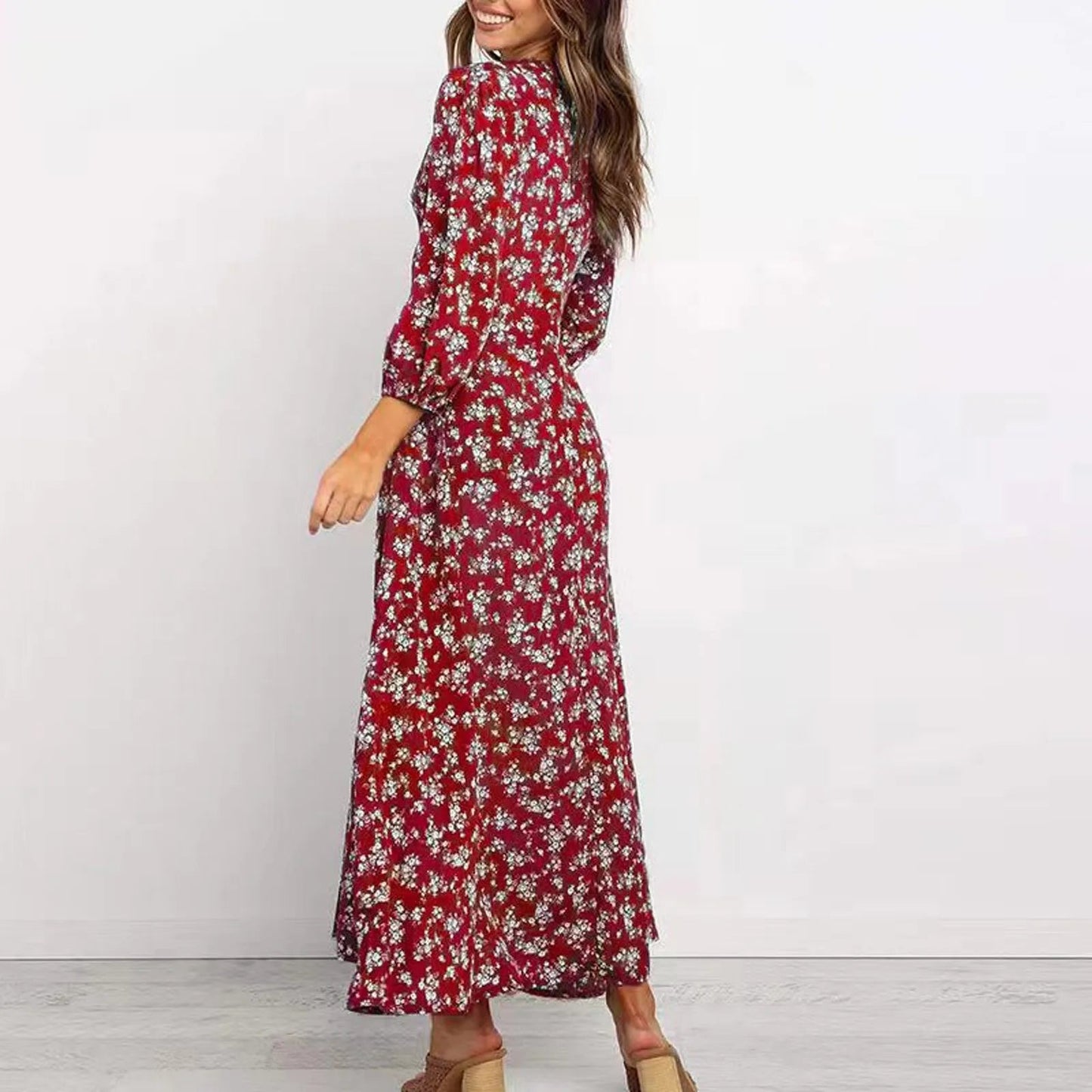 Womens Dress - Elegant Floral Maxi for Wedding Guests & Summer Events