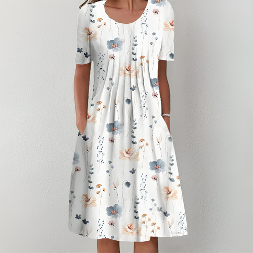 Womens Dress - Floral Design With Effortless Elegance & Comfort