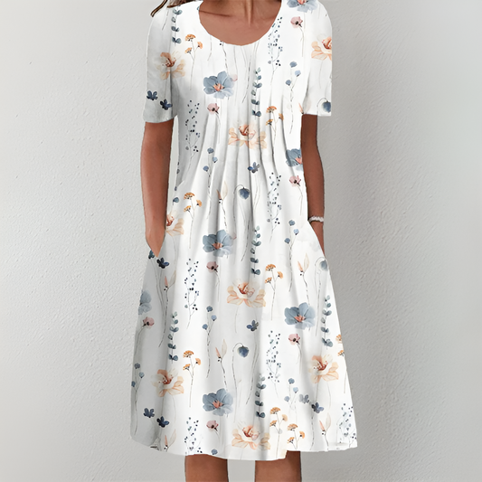Womens Dress - Floral Design With Effortless Elegance & Comfort