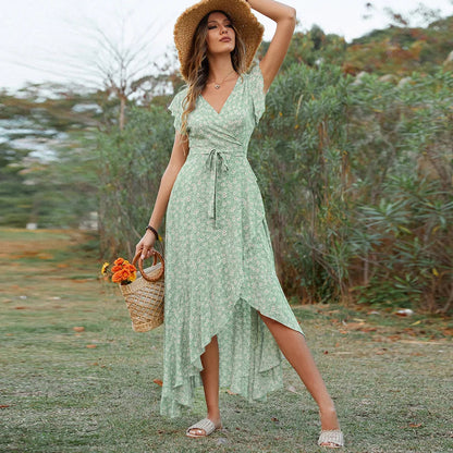 Womens Floral Sleeveless Dress - Elegant Summer Wedding Guest Style