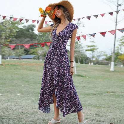 Womens Floral Sleeveless Dress - Elegant Summer Wedding Guest Style