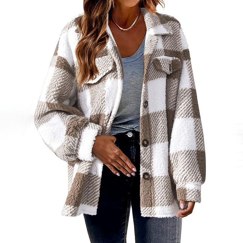 Womens Plaid Winter Coat - Cozy, Stylish, and Versatile Outerwear