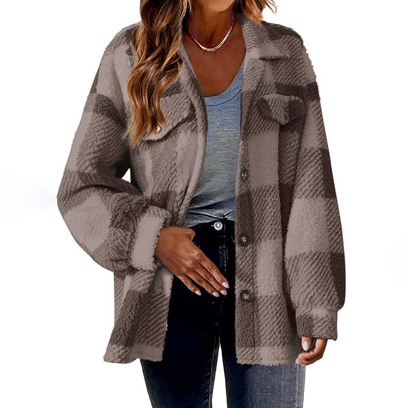 Womens Plaid Winter Coat - Cozy, Stylish, and Versatile Outerwear