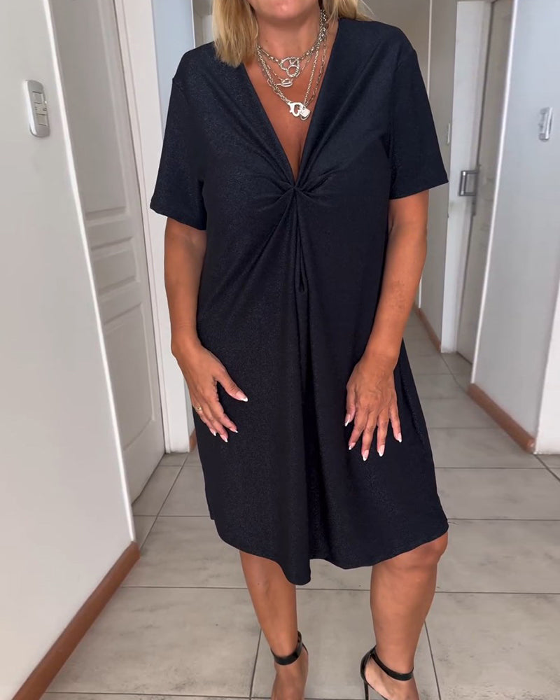 Womens Summer Dress - Flattering Twist Front Design for Comfort