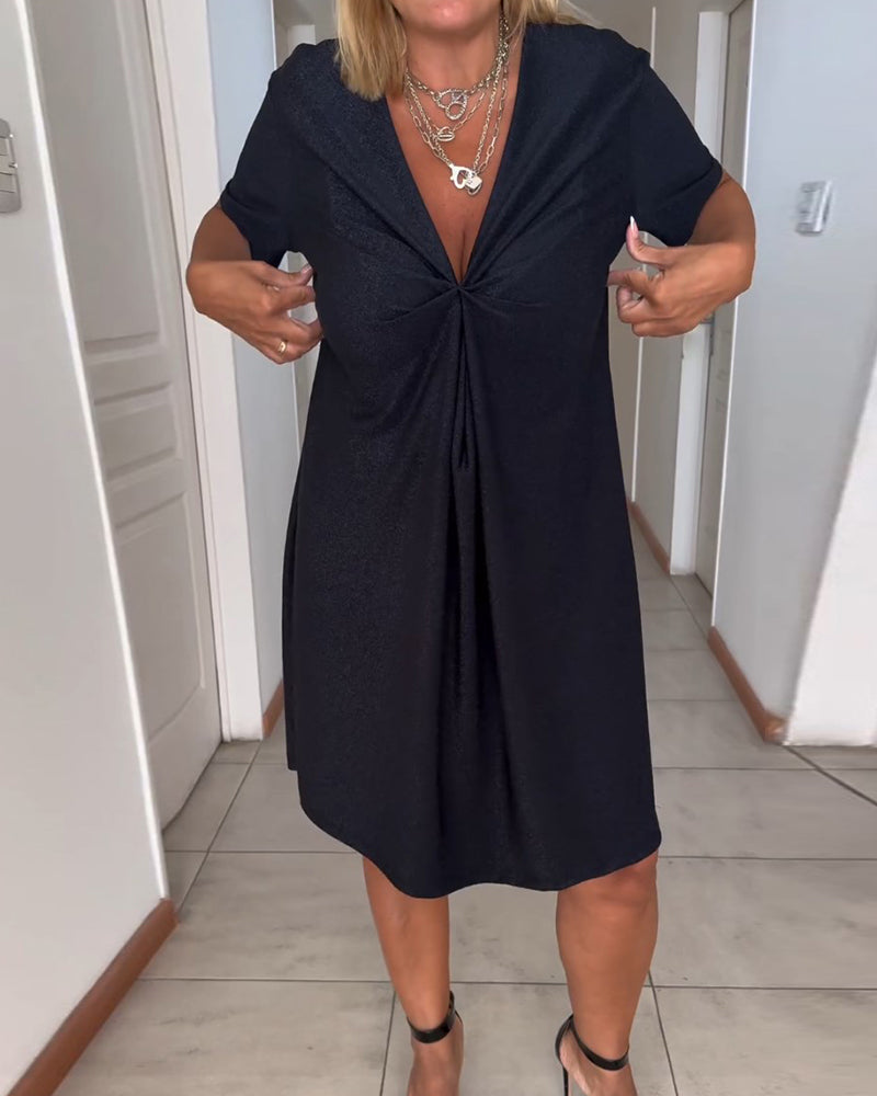 Womens Summer Dress - Flattering Twist Front Design for Comfort