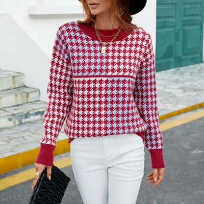 Casual Geometric Knit Pullover | Stylish Comfort for Everyday Wear