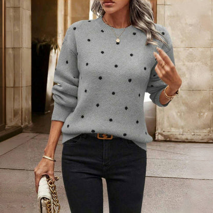 Sophie – Casual Polka Dot Knit Sweater