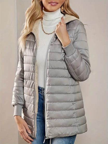 Abigail - Windproof Mid-Length Puffer Jacket