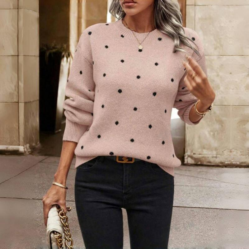 Sophie – Casual Polka Dot Knit Sweater