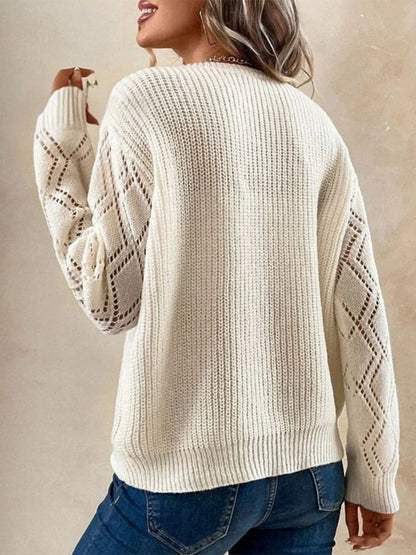 Ashley Women's Sweater - Casual V-Neck Knit Pullover for All-Day Comfort