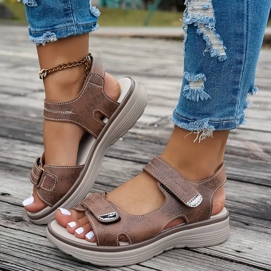 Alia™ - Comfortable wedge sandals with ankle strap